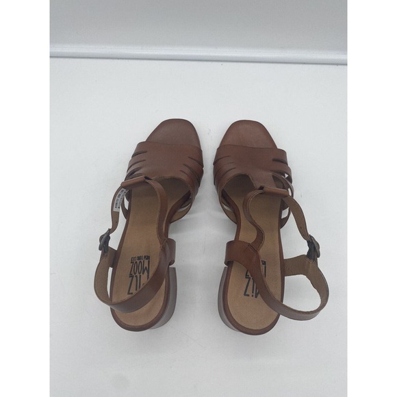 New Miz Mooz Boardwalk Leather Fisherman Heeled Sandals Brandy EU 41 US 9.5-10‎ - Picture 6 of 7